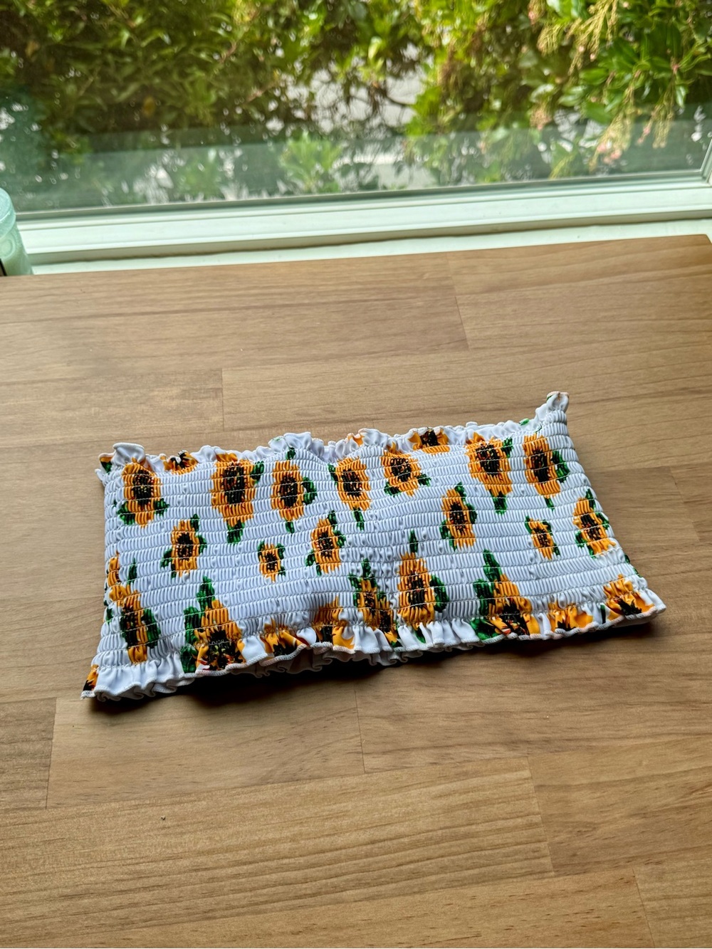 Sunflower Smocked Tube Top